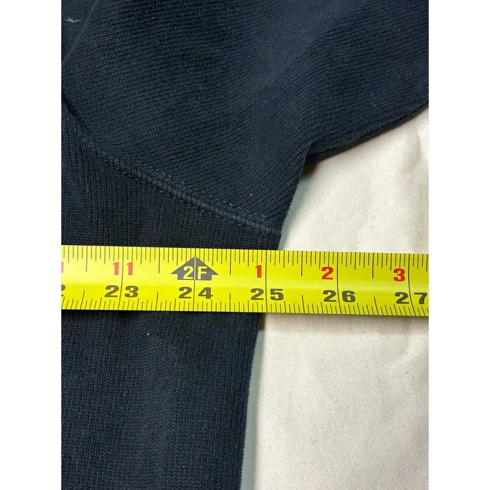 Vtg Polo Ralph‎ Lauren Mens Navy Blue 1/4 Zip Long Sleeve Cotton Sweater Size XL